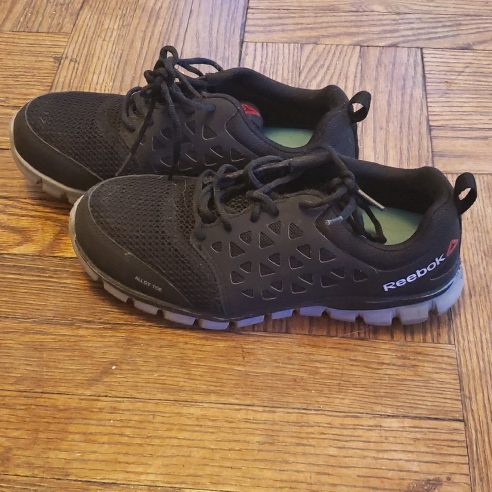 Size 8.5W Steel Toe Black Reebok Shoes